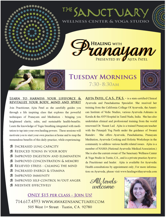 Click here to register for Pranayam Classes